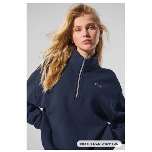ALO Yoga Tops - (NWT) ALO Accolade 1/4 zip - NAVY